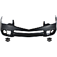 3-Piece Kit Front Primed Bumper Cover, Includes (1) Bumper Cover and (2) Fog Light