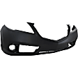 2013 Acura RDX - 3-Piece Kit Front Primed Bumper Cover, Includes (1) Bumper Cover and (2) Fog Light