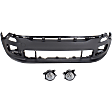 3-Piece Kit Front, Lower Textured Bumper Cover, Includes (1) Bumper Cover and (2) Fog Light