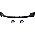 3-Piece Kit Front, Upper Primed Bumper Cover, CAPA Certified, Includes (1) Bumper Cover and (2) Fog Light
