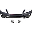 3-Piece Kit Front Primed Bumper Cover, Includes (1) Bumper Cover and (2) Fog Light