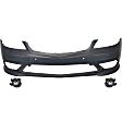 2012-2013 Mercedes Benz S550 - 3-Piece Kit Front Primed Bumper Cover, For Models With Sport Package, Includes (1) Bumper Cover and (2) Fog Light
