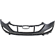 3-Piece Kit Front, Upper Primed Bumper Cover, Includes (1) Bumper Cover and (2) Fog Light