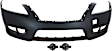 3-Piece Kit Front Primed Bumper Cover, For Models With Standard Type Bumper, CAPA Certified, Includes (1) Bumper Cover and (2) Fog Light