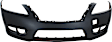 3-Piece Kit Front Primed Bumper Cover, For Models With Standard Type Bumper, CAPA Certified, Includes (1) Bumper Cover and (2) Fog Light