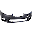 3-Piece Kit Front Primed Bumper Cover, Includes (1) Bumper Cover and (2) Fog Light