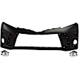 2018 Toyota Sienna LE - 3-Piece Kit Front Primed Bumper Cover, For Models Without Park Distance Control Sensor Holes, Includes (1) Bumper Cover and (2) Fog Light