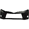 2018 Toyota Sienna LE - 3-Piece Kit Front Primed Bumper Cover, For Models Without Park Distance Control Sensor Holes, Includes (1) Bumper Cover and (2) Fog Light