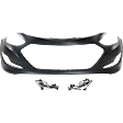 2011-2015 Hyundai Sonata - 3-Piece Kit Front Primed Bumper Cover, Includes (1) Bumper Cover and (2) Fog Light