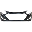 2011-2015 Hyundai Sonata - 3-Piece Kit Front Primed Bumper Cover, Includes (1) Bumper Cover and (2) Fog Light