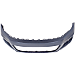 3-Piece Kit Front Primed Bumper Cover, For Models With Type 2 Bumper Cover, Without Headlight Washer Holes, Includes (1) Bumper Cover and (2) Fog Light
