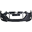 3-Piece Kit Front Primed Bumper Cover, Includes (1) Bumper Cover and (2) Fog Light