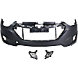 3-Piece Kit Front Primed Bumper Cover, CAPA Certified, Includes (1) Bumper Cover and (2) Fog Light