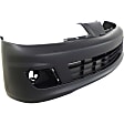 2011 Nissan Versa SL - 3-Piece Kit Front Primed Bumper Cover,  For Models With Spoiler, Hatchback,  Includes (1) Bumper Cover and (2) Fog Light