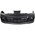 2011 Nissan Versa SL - 3-Piece Kit Front Primed Bumper Cover,  For Models With Spoiler, Hatchback,  Includes (1) Bumper Cover and (2) Fog Light