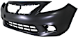 2012 Nissan Versa - 3-Piece Kit Front Primed Bumper Cover, Sedan, Includes (1) Bumper Cover and (2) Fog Light