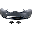 3-Piece Kit Front Primed Bumper Cover, Includes (1) Bumper Cover and (2) Fog Light