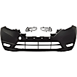 2-Piece Kit Front Primed Bumper Cover, Includes (1) Bumper Cover and (1) Fog Light
