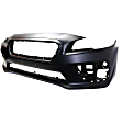 3-Piece Kit Front Primed Bumper Cover, Includes (1) Bumper Cover and (2) Fog Light
