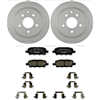 2014 Nissan Sentra - 2-Wheel Set Rear Brake Disc and Pad Kit, Plain Surface, 291.6 mm, With Rear Disc, 1.8L 4Cyl, Includes (2) Disc and (1) Pad Set