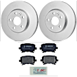 KIT-BS42624-004 2-Wheel Set Rear Brake Disc and Pad Kit, 259.8 mm, Includes (2) Brake Disc and (1) Brake Pad Set