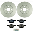 KIT-BS42624-006 2-Wheel Set Front Brake Disc and Pad Kit, 278 mm, Includes (2) Brake Disc and (1) Brake Pad Set