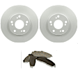 KIT-BS42624-007 2-Wheel Set Front Brake Disc and Pad Kit, 281.7 mm, Includes (2) Brake Disc and (1) Brake Pad Set