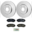 KIT-BS42624-011 2-Wheel Set Front Brake Disc and Pad Kit, 296 mm, Includes (2) Brake Disc and (1) Brake Pad Set
