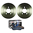 KIT-BS42624-013 2-Wheel Set Rear Brake Disc and Pad Kit, 232 mm, Includes (2) Brake Disc and (1) Brake Pad Set
