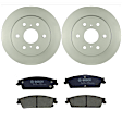 KIT-BS42624-015 2-Wheel Set Rear Brake Disc and Pad Kit, 344.8 mm, Includes (2) Brake Disc and (1) Brake Pad Set