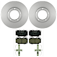 KIT-BS42624-075 2-Wheel Set Front Brake Disc and Pad Kit, 253.7 mm, Includes (2) Brake Disc and (1) Brake Pad Set