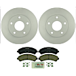 KIT-BS42624-084 2-Wheel Set Front Brake Disc and Pad Kit, 273.8 mm, Includes (2) Brake Disc and (1) Brake Pad Set