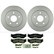 KIT-BS42624-100 2-Wheel Set Front Brake Disc and Pad Kit, 335.9 mm, Includes (2) Brake Disc and (1) Brake Pad Set