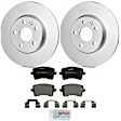2010 Audi A4 Quattro - 2-Wheel Set Rear Brake Disc and Pad Kit, 299.9 mm, Sedan, 2.0L 4Cyl,  Includes (2) Disc and (1) Pad Set