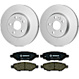 KIT-BS42624-121 2-Wheel Set Rear Brake Disc and Pad Kit, 315 mm, Includes (2) Brake Disc and (1) Brake Pad Set