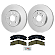 KIT-BS42624-123 2-Wheel Set Front Brake Disc and Pad Kit, 355 mm, Includes (2) Brake Disc and (1) Brake Pad Set