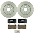 KIT-BS42624-132 2-Wheel Set Front Brake Disc and Pad Kit, 345 mm, Includes (2) Brake Disc and (1) Brake Pad Set