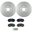 KIT-BS42624-153 2-Wheel Set Front Brake Disc and Pad Kit, 276.8 mm, Includes (2) Brake Disc and (1) Brake Pad Set