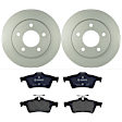 KIT-BS42624-168 2-Wheel Set Rear Brake Disc and Pad Kit, 265 mm, Includes (2) Brake Disc and (1) Brake Pad Set