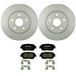KIT-BS42624-172 2-Wheel Set Brake Disc and Pad Kit, 296 mm, Includes (2) Brake Disc and (1) Brake Pad Set