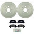 2005 Toyota Highlander - 2-Wheel Set Rear Brake Disc and Pad Kit, 288 mm, Includes (2) Brake Disc and (1) Brake Pad Set