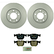 KIT-BS42624-175 2-Wheel Set Front Brake Disc and Pad Kit, 323.8 mm, Includes (2) Brake Disc and (1) Brake Pad Set