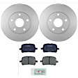 KIT-BS42624-178 2-Wheel Set Front Brake Disc and Pad Kit, 275 mm, Includes (2) Brake Disc and (1) Brake Pad Set