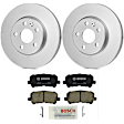 2012 Honda Pilot - 4-Piece Kit Rear Brake Disc and Pad Kit, Without Spreader Spring, 3.5L 6Cyl,  Includes (2) Brake Disc and (1) Brake Pad Set