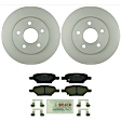 KIT-BS42624-180 2-Wheel Set Rear Brake Disc and Pad Kit, 270.2 mm, Includes (2) Brake Disc and (1) Brake Pad Set