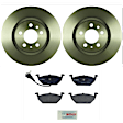 KIT-BS42624-188 2-Wheel Set Front Brake Disc and Pad Kit, 280 mm, Includes (2) Brake Disc and (1) Brake Pad Set