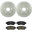 KIT-BS42624-197 2-Wheel Set Front Brake Disc and Pad Kit, 254.8 mm, Includes (2) Brake Disc and (1) Brake Pad Set