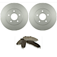KIT-BS42624-204 2-Wheel Set Front Brake Disc and Pad Kit, 296 mm, Includes (2) Brake Disc and (1) Brake Pad Set