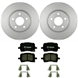 KIT-BS42624-211 2-Wheel Set Front Brake Disc and Pad Kit, 296 mm, Includes (2) Brake Disc and (1) Brake Pad Set