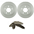 KIT-BS42624-241 2-Wheel Set Front Brake Disc and Pad Kit, 280 mm, Includes (2) Brake Disc and (1) Brake Pad Set